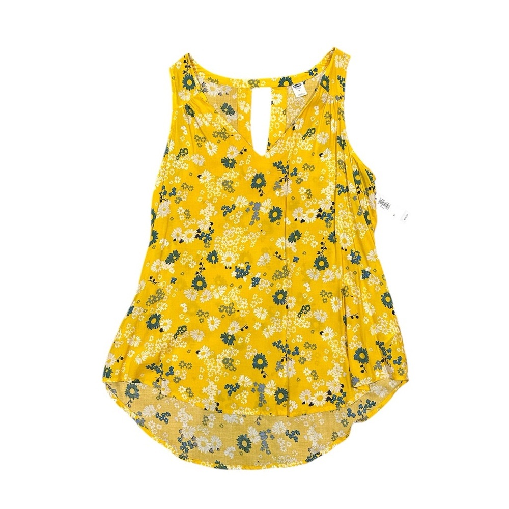Old Navy Yellow Floral Tank Top